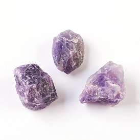 Natürlichen Amethyst Perlen, Hälfte gebohrt Perlen, Nuggets