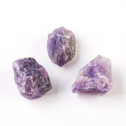 Natürlichen Amethyst Perlen, Hälfte gebohrt Perlen, Nuggets