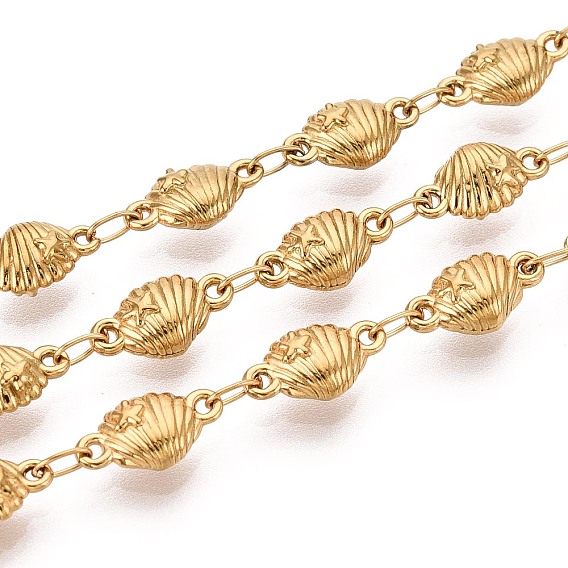 5м 304 звенья цепи из нержавеющей стали в форме ракушки, пайки, с катушкой, ионное покрытие (ip)