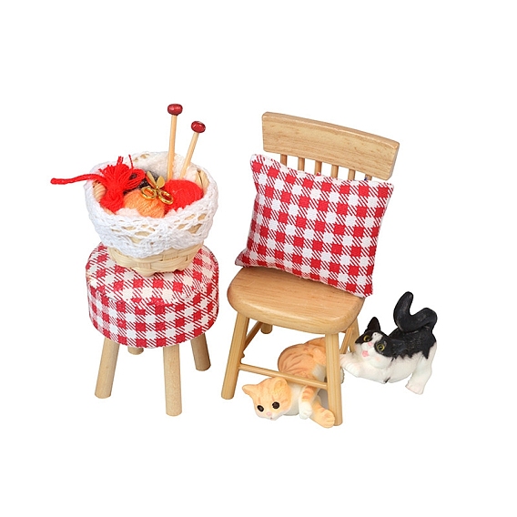 Миниатюрные украшения из дерева, аксессуары для домашнего кукольного домика с микро-ландшафтом, притворяясь опорными украшениями