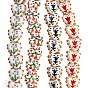 Handmade Porcelain Beads, Heart, Hand Painted, Famille Rose Porcelain