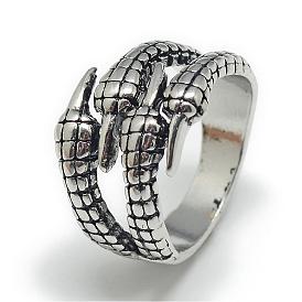 Alloy Finger Rings, Wide Band Rings, Chunky Rings, Claw, Size 8