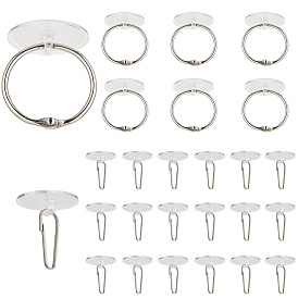 Прозрачная присоска присоска, с самоклеящимися крючками-вешалками из полипропилена и железными кольцами-переплетчиками для книг с отрывными листами