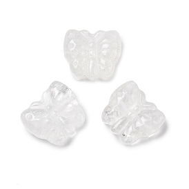 Резные бусины из натурального кварцевого кристалла, горного хрусталя, бабочка