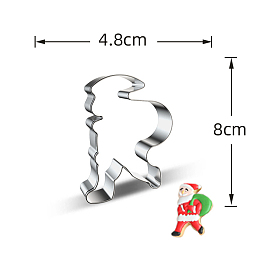 Christmas Themed 430 Stainless Steel Cookie Cutters, Cookies Moulds, DIY Biscuit Baking Tool, Santa Claus