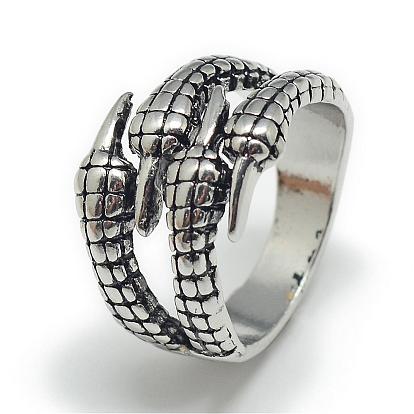 Alloy Finger Rings, Wide Band Rings, Chunky Rings, Claw, Size 8