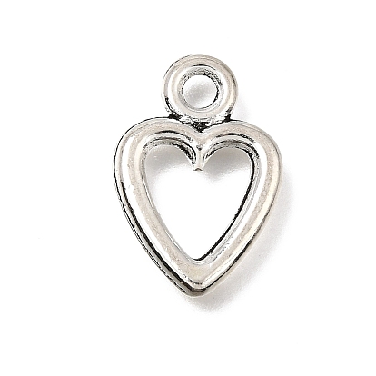 Tibetan Style Alloy Pendants, Heart Charms