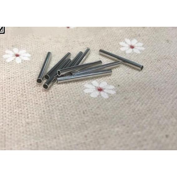 10Pcs Brass Crimp Tube Beads, Column Lined End Clamp Beads, Cord Cover Tips, End Loose Beads