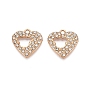 Alloy Crystal Rhinestone Pendants, Heart Charms