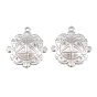 304 Stainless Steel Pendants, Flower with Star Charms