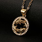 Minimalist 12 Zodiac Constellation Necklace for Women in Copper Gold Color