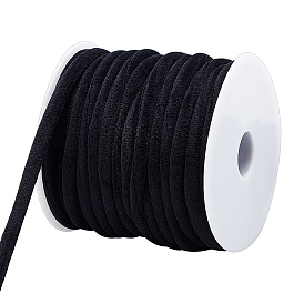 Бархатный шнур, с белой пластиковой шпулей