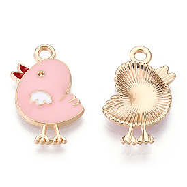 Подвески из эмали и сплава, золотой свет, цыпленок