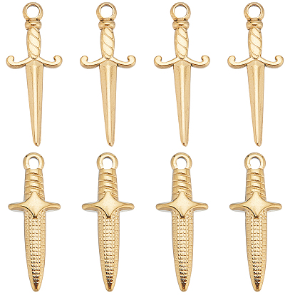 12 шт. 2 стили 201 и 304 подвески из нержавеющей стали, меч прелести