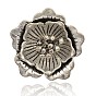 Тибетском стиле сплава цветочные кулоны, 38x38x13 мм, отверстие : 4 мм
