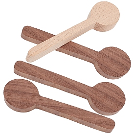 Gorgecraft 4Pcs 2 Style Walnutwood & Beechwood Spoon Mold, Unfinished Wood Accessories