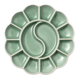 1Фарфоровая палитра для акварели и масла, принадлежности для рисования и краски, цветок