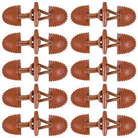 10 пары акриловых и искусственных кожзаменителей с пряжкой-тогл, для сумки свитер куртка пальто, аксессуары для шитья своими руками