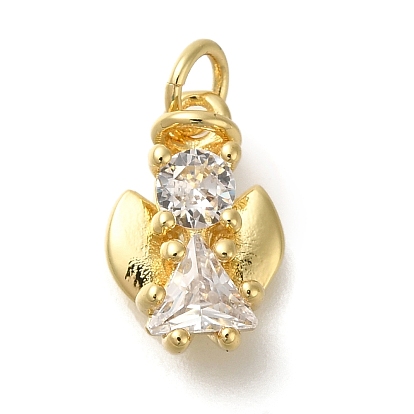 Покрытие стойки латунь с подвесками из фианита, долговечный, без свинца и без кадмия, ангельские прелести, с целью перехода в кольце