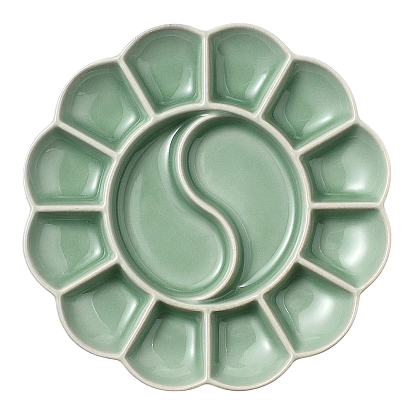 1Фарфоровая палитра для акварели и масла, принадлежности для рисования и краски, цветок