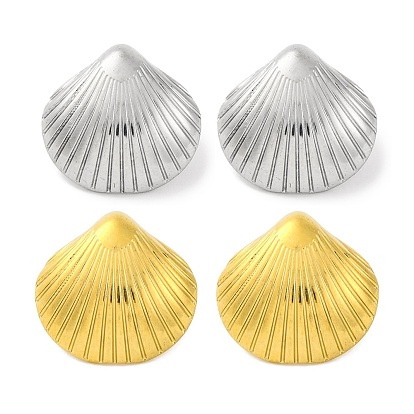 304 серьги-гвоздики в форме ракушки из нержавеющей стали