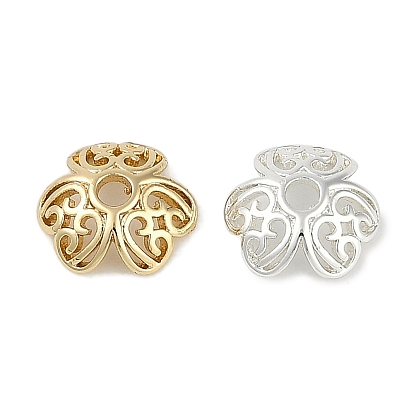 Шапочки и конусы для бусин, латунные, без кадмия, без никеля и без свинца, цветок