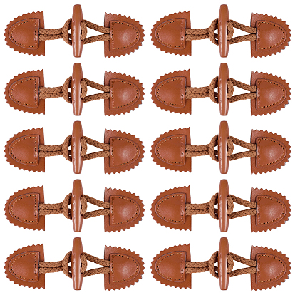 10 пары акриловых и искусственных кожзаменителей с пряжкой-тогл, для сумки свитер куртка пальто, аксессуары для шитья своими руками