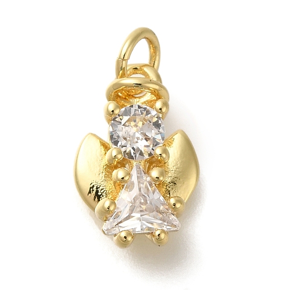 Покрытие стойки латунь с подвесками из фианита, долговечный, без свинца и без кадмия, ангельские прелести, с целью перехода в кольце