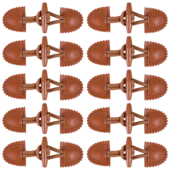 10 пары акриловых и искусственных кожзаменителей с пряжкой-тогл, для сумки свитер куртка пальто, аксессуары для шитья своими руками