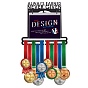 Iron Medal Display Hanger, with Plastic Plugs & Spacer, Iron Screws, Hexagon Nut & Hooks, Flip Pouches