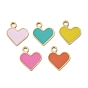 304 нержавеющей стальной эмали подвески, сердце прелести, реальный 18 k позолоченный, ионное покрытие (ip)
