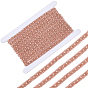 4.6Yards Resin Beaded Trim, with Polyester, Garment Accessories, with Cardboard Display Card