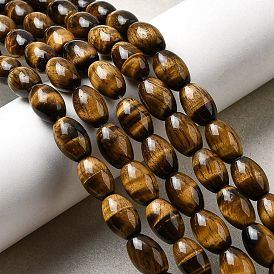 Природных тигровый глаз бисер нитей, рис, класса AB +