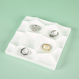Bandejas organizadoras de anillos de resina de panal, soportes de joyería para el almacenamiento de anillos de dedo