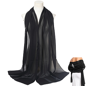 Шифоновая шаль для женщин, прямоугольные