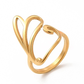 Ионное покрытие (ip) 304 кольца из нержавеющей стали для мужчин и женщин, кролик