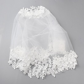 Detachable Polyester Bridal Lace Shawls, Bolero Shrug Shawl, Wedding Floral Lace Cape