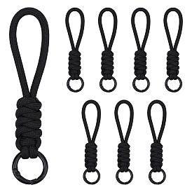 8шт. полиэстеровые вязаные ремешки на запястье для мобильных телефонов, со сплавочной фурнитурой