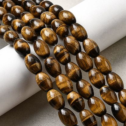 Природных тигровый глаз бисер нитей, рис, класса AB +