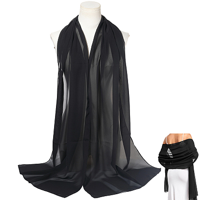 Шифоновая шаль для женщин, прямоугольные