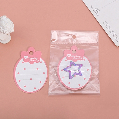 Paper Hair Clip Display Cards, Strawberry