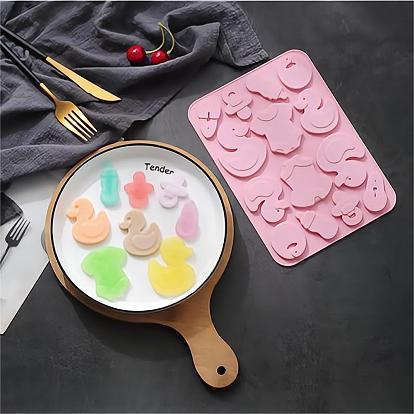 Baby Theme Food Grade Silicone Molds, Baking Molds, for Chocolate, Candy, Biscuits Molds