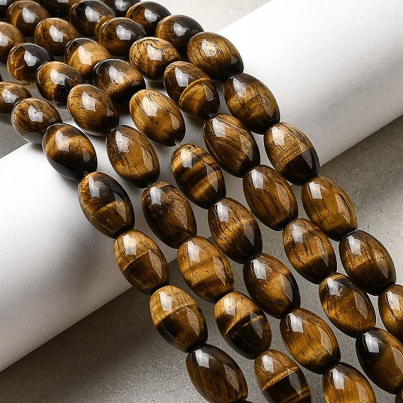 Природных тигровый глаз бисер нитей, рис, класса AB +