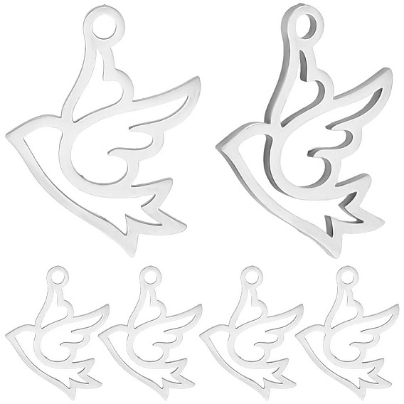 20 шт. 201 подвески из нержавеющей стали, птица