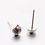 304 серьги из нержавеющей стали, 6 мм, штифты : 0.8 мм