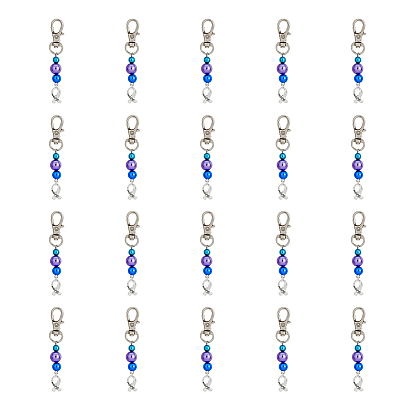 20шт. брелок из искусственного жемчуга из АБС-пластика, с лентой для информирования о раке молочной железы, вырезанным словом «хмель» и результатами сплава