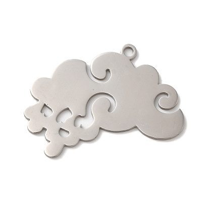 Pendentifs en acier inoxydable, nuage