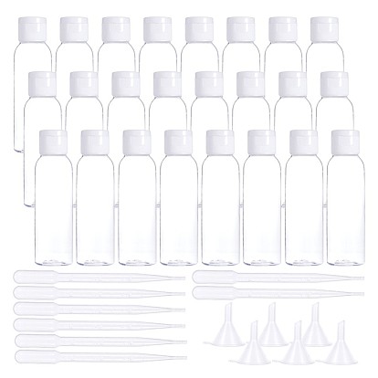 Plastic Squeeze Bottles Sets, Refillable Bottle, with Mini Transparent Plastic Funnel Hopper, 2ml Disposable Plastic Dropper