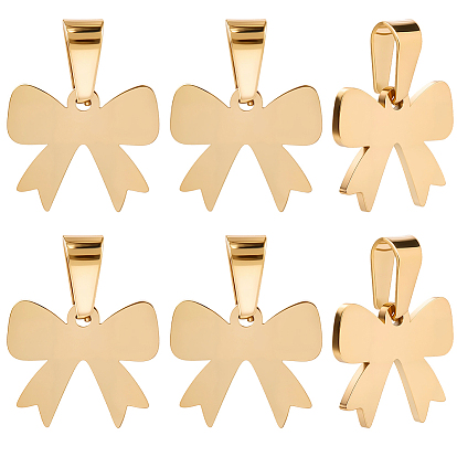 20 шт. 304 подвески из нержавеющей стали, лазерная резка, ионное покрытие (ip), бантом