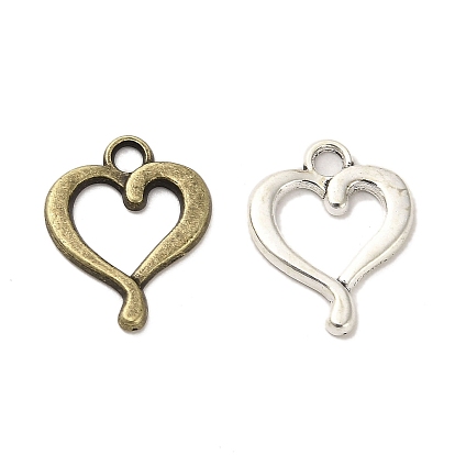 Pendentifs en alliage de style tibétain, sans cadmium et sans plomb, cœur